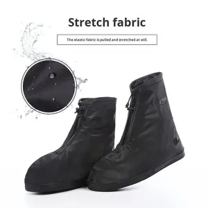 Litaiying ที่คลุมรองเท้ากันน้ำกันลื่นยางพีวีซีใช้ซ้ำได้ฝนหิมะทรายป้องกันกิจกรรมกลางแจ้งรูปแบบการเดินทาง - Product Image 5