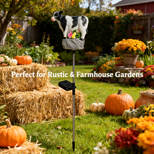 Vache simulée d'extérieur avec capteur vocal, décoration de chemin de jardin, lampes solaires à LED pour jardin, lampes solaires pour jardin - Product Image 3