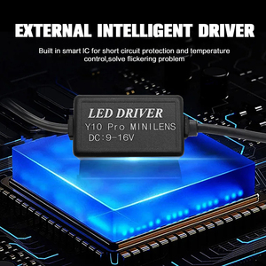 Bán buôn Kính lúp 60W Y10 Pro máy chiếu H4 H7 Mini bi LED ống kính máy chiếu tự động hệ thống chiếu sáng Xe LED Đèn pha Bóng đèn - Product Image 6