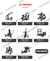 Máquina de Ejercicios de Fuerza para Gimnasio Comercial TOPTONS Super September, Máquina de Remo Sentado con Carga de Placas para Entrenamiento de Espalda