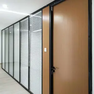 Edificio de oficinas Oficina acústica Pared de vidrio Oficina Divisiones de partición de vidrio