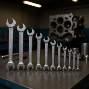 Juego de llaves de boca abierta de doble extremo, 10 piezas, rango de tamaño métrico de 6-24 mm para reparación automotriz - Product Image 3