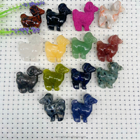 Vente en gros de matériaux mixtes cristal naturel obsidienne mouton mini taille quartz clair chèvres cristal artisanat animal pour la décoration