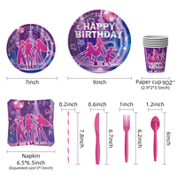 Vente flash : Ensemble de fournitures pour fête de groupe de filles pour la décoration de table de fête d'anniversaire