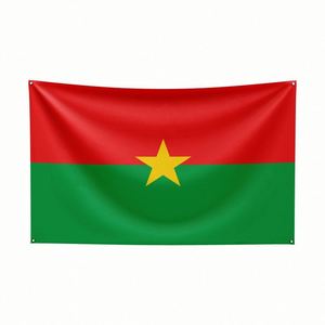 Drapeau du Burkina Faso personnalisé 3*5 pieds (150*90 cm) – Bannière nationale de haute qualité pour cadeaux promotionnels - Product Image 2