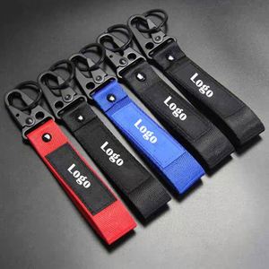 Good Quality Polyester Nylon Webbing Keychain Custom Embroidered Keychain Embroidery Fabric Keychain <b>Ring</b> - Product Image 5