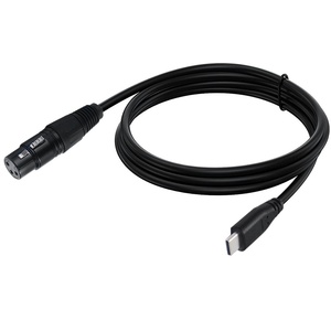 <span class=keywords><strong>สาย</strong></span>ไมโครโฟน USB <span class=keywords><strong>Type</strong></span>-<span class=keywords><strong>C</strong></span> เป็น XLR ชาย/หญิง แบบสองช่องสัญญาณ พร้อมปลอกหุ้ม PVC และฉนวนถัก ยาว 1 เมตร - Product Image 3