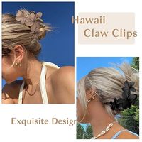 4 pinzas para el cabello hawaianas de plástico de Color sólido, pinzas grandes antideslizantes para mujer, accesorios de playa de sujeción fuerte
