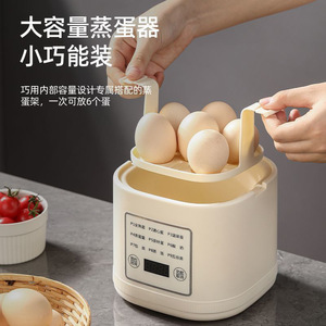 Multifunctional Egg <b>Cooker</b> 300W Electric Steamer With <b>Timer</b> For Breakfast Cooking - Product Image 2