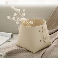 Boîte de rangement en cuir panier Case Home Kitchen Toy Tray Storage Containers Organizer