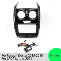 Pour Renault Duster LADA Largus 9 pouces cadre de voiture Fascia adaptateur Canbus boîte décodeur Android Radio tableau de bord montage panneau Kit