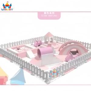 2026 Pink WINWAYTOYS Commercial Indoor Inflatable Soft Play Set Wooden PVC/PP <b>Ball</b> <b>Pit</b> Climber Tunnel Slide Hot Sale Amusement - Product Image 4