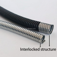 16mm 1/2 Zoll Gut Biegbares Elektrisches Verzinktes Stahlkabelschutzrohr Doppelt Verriegelter PVC-beschichteter Flexibler Metallschlauch