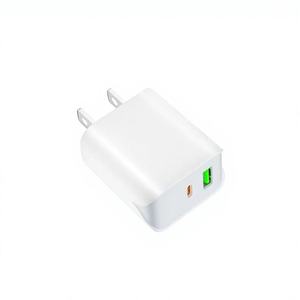 Chargeur Mural USB TKT Blanc PD 20W Charge Rapide Adaptative 5V/2.4A Double <span class=keywords><strong>Port</strong></span> pour Téléphone Ordinateur Portable Appareil Photo Prise US Super Charge Rapide - Product Image 1