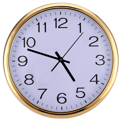 Hot Selling Gold Plastic Wall Clock for Promotion Gift With Custom Logo
