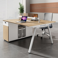 XTBGZ-070 Ensemble de bureau et de chaise de style moderne en forme de L avec panneau en mélamine Couleurs et tailles personnalisables