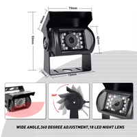 Monitor Mobil 7 Inci TFT-LCD Anti Air IP68 dengan Fitur Auto-Dimming, Layar Terpisah, Sistem Kamera Parkir AHD, 12-24V Digital