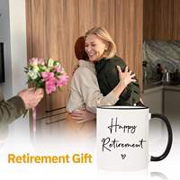 Mug en céramique pour la retraite et la fête des pères, cadeau pour collègues et maman, compatible réfrigérateur, pour boissons chaudes, vaisselle de bureau