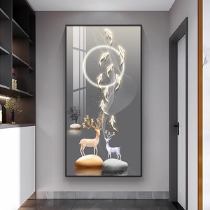 Crystal Film Wall Art Luxury Glossy Canvas Painting Light Entrance Hallway <strong>Print</strong> Corridor Factory Direct <strong>Framed</strong> <strong>Large</strong> - Product Image 1