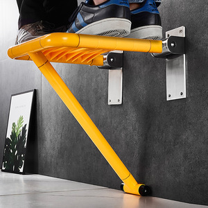 Bathroom <b>Folding</b> <b>Seat</b> Yellow 150 Kg Capacity Wall Mounted <b>Shower</b> Stool For Elderly Safety Equipment - Product Image 3