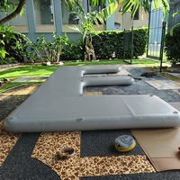 Ponton flottant gonflable Dropstitch avec EVA pour les loisirs mer et terre jeu d'eau-tapis d'extérieur