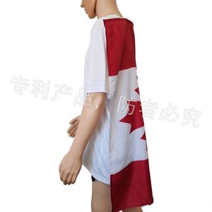 Camiseta Deportiva Ecológica con Estampado de la Bandera de Canadá 2026, Personalizada y Elástica en 2 Direcciones para Aficionados al Fútbol - Product Image 3