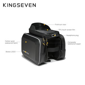 Непромокаемая велосипедная сумка KINGSEVEN для горного велосипеда, чехол для телефона с чувствительным сенсорным экраном, Аксессуары для велосипеда - Product Image 2