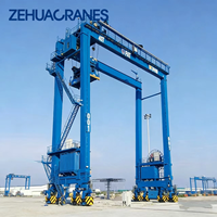 Grue portique sur pneus (RTG) pour la manutention de conteneurs en entrepôt, équipement de levage pour la logistique portuaire et les opérations de fret intermodal
