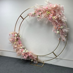 Netto rosso doppio scaffale ornamenti floreali arco di nozze per la proposta di fidanzamento fase decorazione un punto panoramico per eventi memorabili - Product Image 3