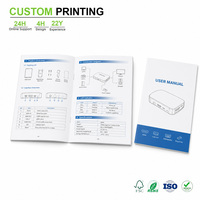 Brochure manuelle personnalisée, couleur imprimée, papier mat, impression filigranée avec couverture et pages pour catalogue de produits, vente en gros et en vrac