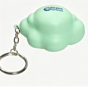 Porte-clés anti-stress personnalisés en forme de nuage, en mousse PU, avec logo imprimé, pour promotion, en gros, cadeau - Product Image 4