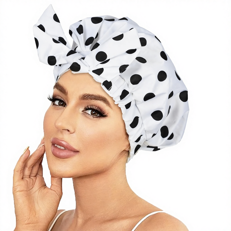 Custom Luxury Silk Shower Cap Reusable
