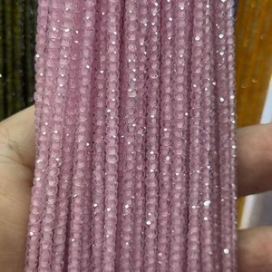 Compre Cuentas Sueltas de Piedra Facetada Redonda HLC de 2 mm y 3 mm, Cuentas Sueltas de Cristal Súper Brillantes, Borlas de Circonio para Hacer Pulseras - Product Image 6