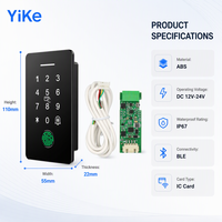 Clavier d'accès étanche intégré TTLock BLE avec lecteur de carte 13,56 MHz pour entrée intelligente de bâtiment d'appartements