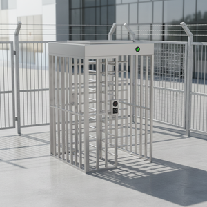 Sistema di Ingresso con Tornello Pedonale a Tutta Altezza in Acciaio Inossidabile per Esterni con Controllo Accessi e Protezione IP54 - Product Image 3