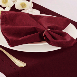 <span class=keywords><strong>Tovaglioli</strong></span> in Cotone Rosso Borgogna all'Ingrosso, Stile Vintage Europeo per Feste Natalizie, Ecologici - Product Image 6