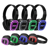 Headset Silent Disco UHF RF890 Visible Electricity 3 Channel DJ Nirkabel Lipat