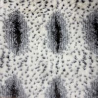 Tissu en fausse fourrure Toca 100 % polyester à poils longs, imprimé motif café, vente en gros pour manteaux et vêtements d'hiver