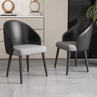 Chaise de salle à manger en cuir véritable de luxe moderne, chaise de salle à manger rembourrée en velours avec pieds en bois massif pour restaurant, salle à manger.
