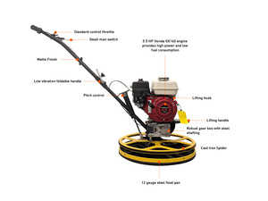 NEAT <span class=keywords><strong>24</strong></span> <span class=keywords><strong>INCH</strong></span> Bê Tông Máy Bay Trực Thăng Điện TROWELING Cạnh - Product Image 6