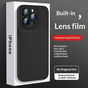 Custodia per iPhone 16 Pro Max in silicone liquido con protezione obiettivo, design anti-caduta a corpo intero, protezione fotocamera, design semplice - Product Image 6