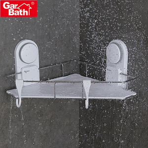Customized <strong>Bathroom</strong> Wall-Mounted Shampoo Bottle Holder Plastic <strong>Corner</strong> Shower <strong>Caddy</strong> with Hooks Hotel Living Room Kitchen Use - Product Image 3