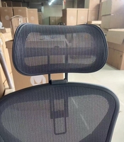 Pièces de rechange pivotantes pour chaises de bureau modernes : Répliques de chaises de travail avec appuie-tête en maille réglable, coussinets d'accoudoirs et capuchons de remplacement