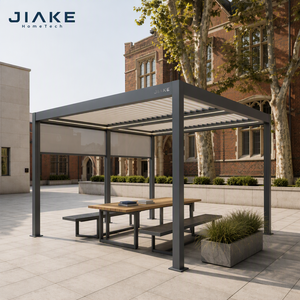 <span class=keywords><strong>Pergola</strong></span> à lames orientables en aluminium avec panneaux latéraux personnalisables pour <span class=keywords><strong>chalet</strong></span> de station balnéaire en montagne européenne, cour, structure en aluminium, panneau solaire - Product Image 2