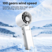 Imycoo Nouveau Ventilateur Portable USB Rechargeable Pliable à Main, Moteur Sans Balais Haute Vitesse, Mini Ventilateur Personnel de Voyage