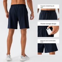 Shorts de sport mi-longs pour homme en nylon à séchage rapide avec cordon de serrage, respirants et amples, pour la course, le yoga et le fitness 31420