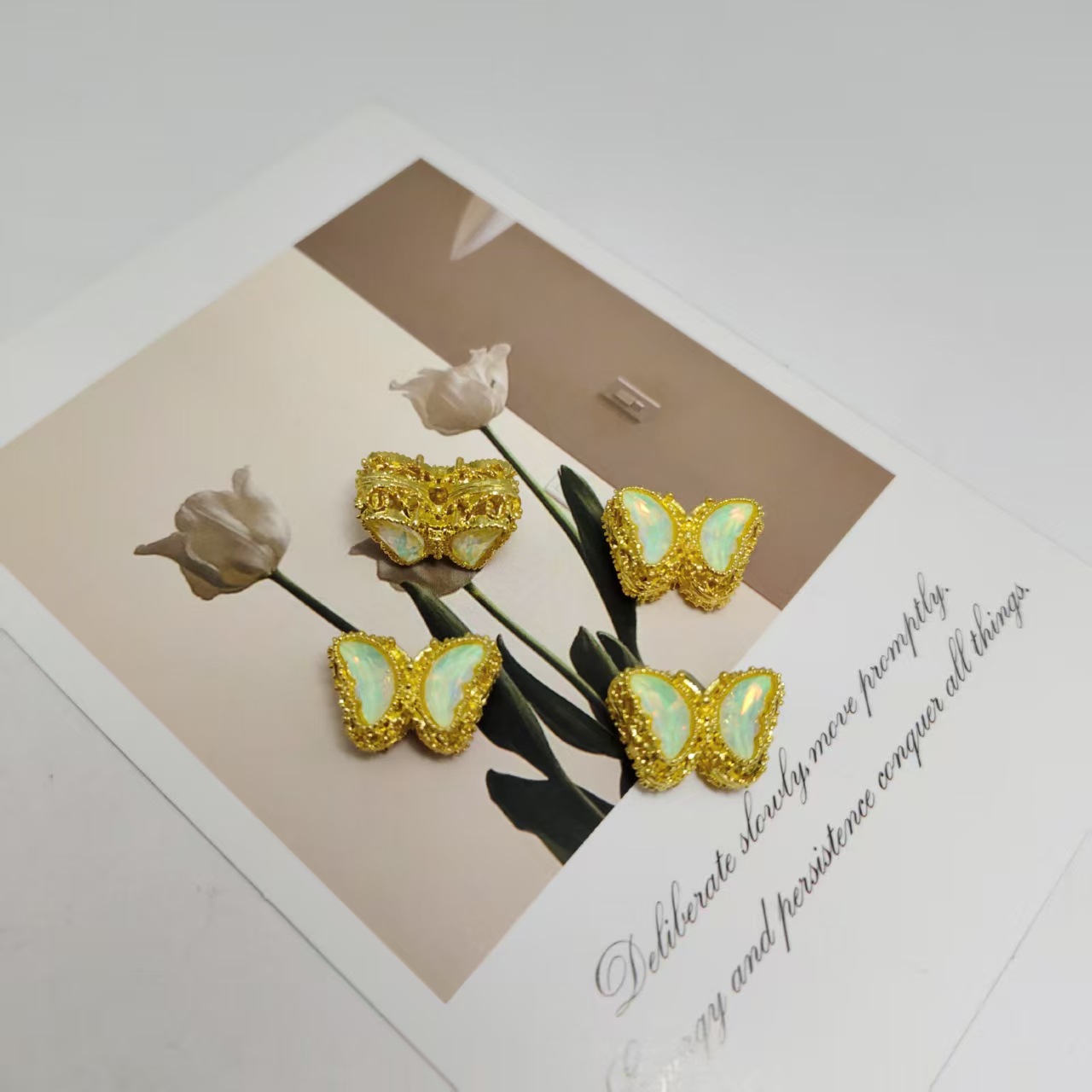 Diamant jaune moka plaqué or