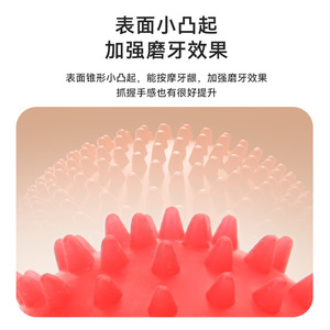 Pelota de mordida elástica de rugby de silicona para perros, juguete para mascotas resistente a TPR para limpieza de dientes para aplicación de pájaros - Product Image 5