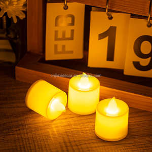 Petites bougies chauffe-plat électriques LED blanches chaudes à piles sans flamme Pâques Noël Mariage & Festival Décoration de table - Product Image 6