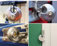 Cadenas rond robuste en acier inoxydable 304 de 60/70 mm avec clés jaunes pour extérieur, entrepôt, tiroir, armoire, certifié ISO9001